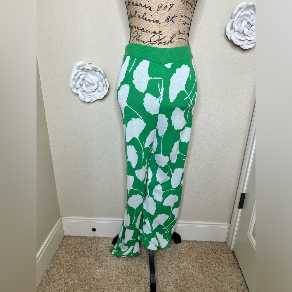 Diane Von Furstenberg X Target Ginkgo Green Sweater Knit Wide Pants Sz XXL